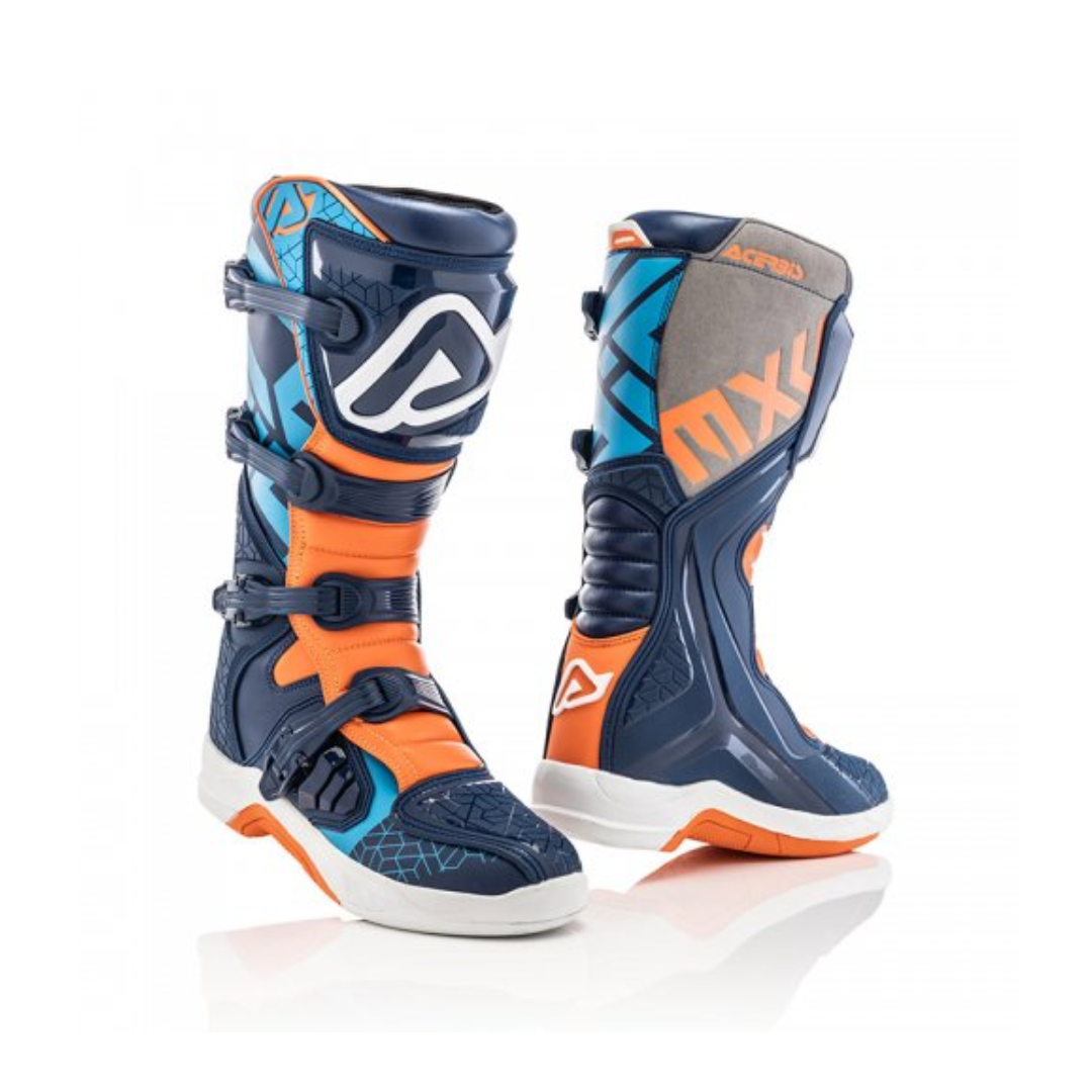 Bota Caballero Acerbis Azul/Naranja