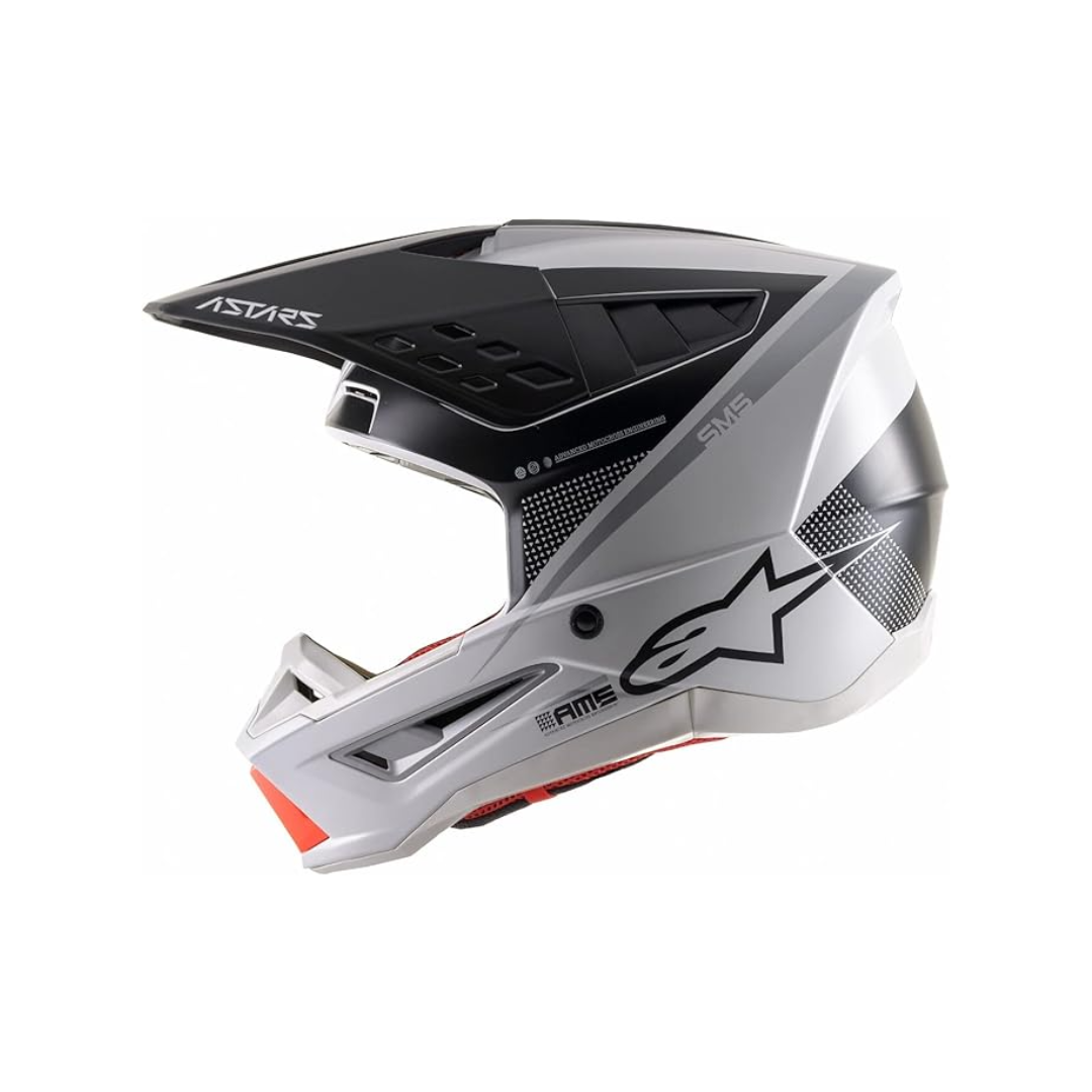 Casco Motocross Caballero Alpinestar Black-Silver