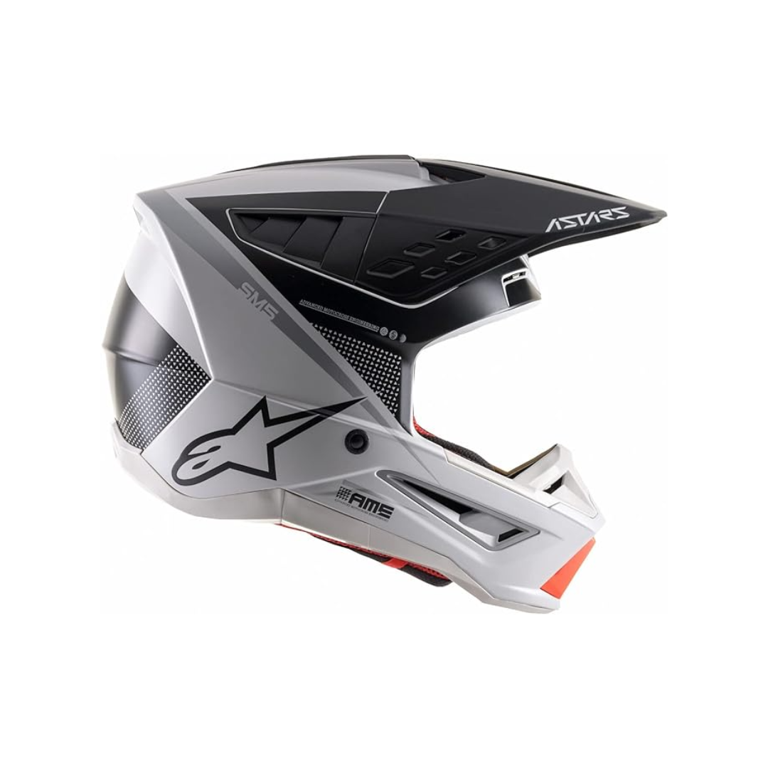 Casco Motocross Caballero Alpinestar Black-Silver