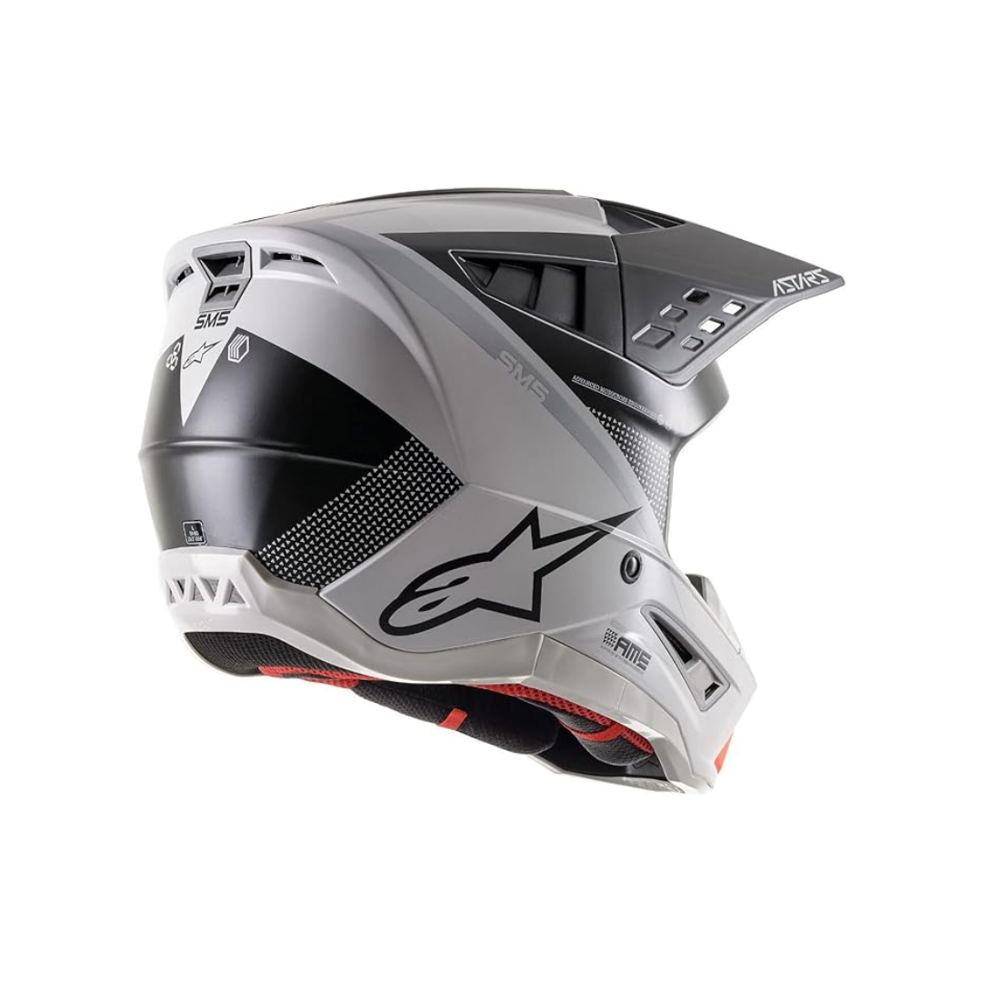 Casco Motocross Caballero Alpinestar Black-Silver